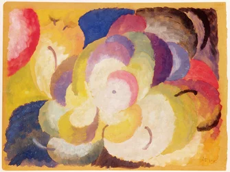 Stillleben mit Äpfeln, 1915 (Gouache auf Papier auf Karton)